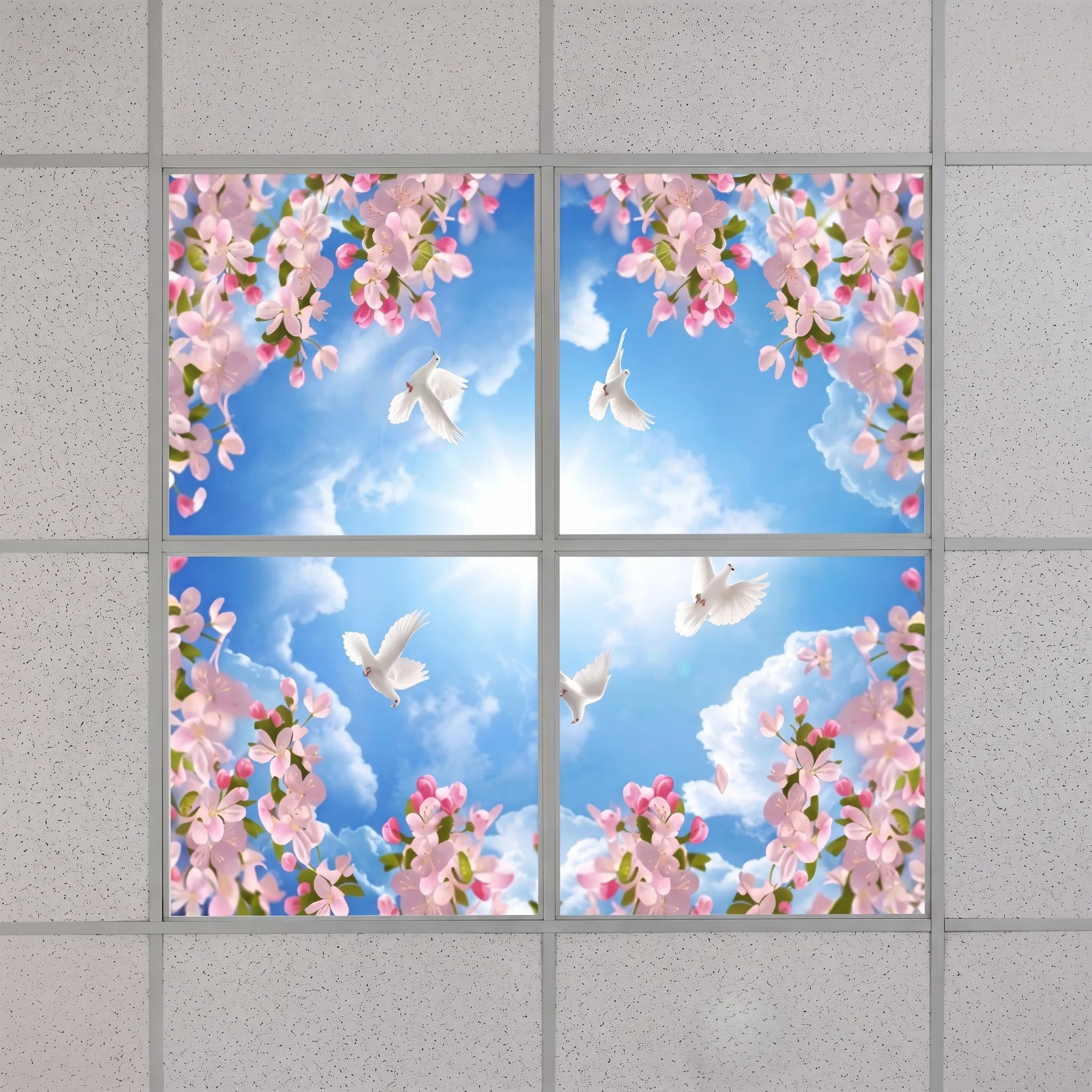 Cherry Blossom & Bird LED Ceiling Panel