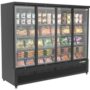 4 Door Upright Glass Door Display Freezer – Plug-In