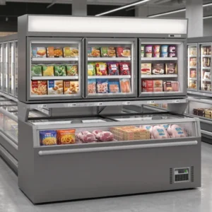 Triple Door Wall-Site Top Case Combi Freezer
