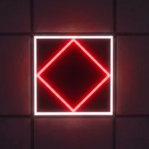 LED Panel Light with Red Diamond